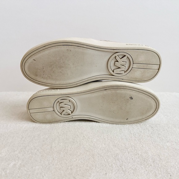 Michael Kors Light Pink Sip-on Sneakers Floral Cutout Size 7.5 - Picture 6 of 10